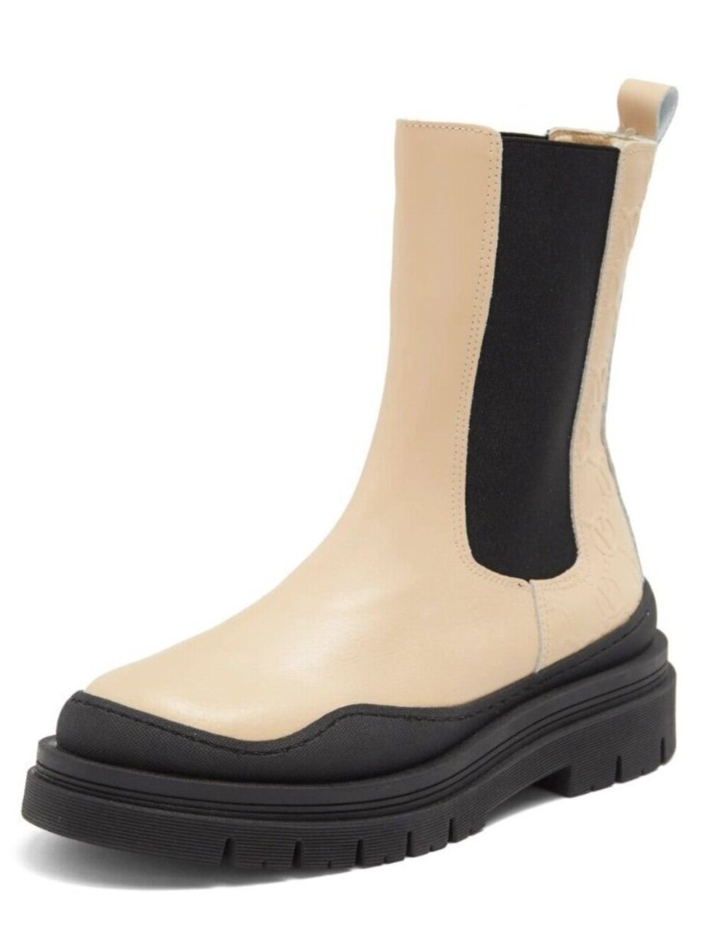 Valentino by Mario Valentino Rossella Women's Leather Chelsea Bootie Beige US 10